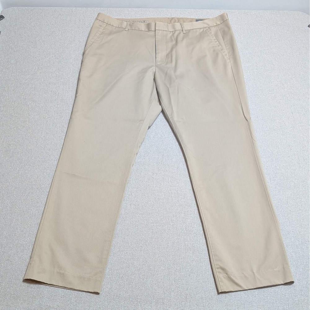 BONOBOS Pants Men's Khaki 38x32 Slim Fit 100% Cotton Chino Casual